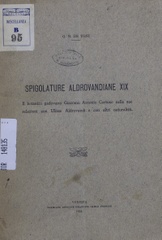 Spigolature aldrovandiane 19: Il botanico padovano Giacomo Antonio Cortuso nelle sue relazioni con Ulisse Aldrovandi e con altri naturalisti