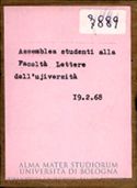 Assemblea studenti alla Facoltà Lettere dell'università, I9.2.68