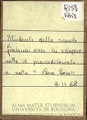 Studenti della scuola Giovanni XXIII in sciopero sotto il provveditorato e sotto “Paese Sera”, 8-11-68