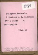 Sciopero generale e comizio a S. Giovanni per i fatti di Battipaglia, II.4.69