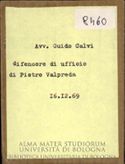 Avv. Guido Calvi difensore di ufficio di Pietro Valpreda, I6.I2.69