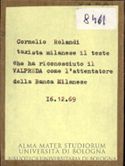 Cornelio Rolandi taxista milanese il teste che ha riconosciuto il Valpreda come l'attentatore della Banca Milanese, I6.I2.69