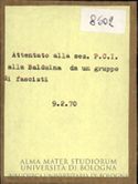 Attentato alla sez. [sezione] P.C.I. alla Balduina da un gruppo di fascisti, 9.2.70