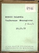 Reggio Calabria conferenza Mezzogiorno, 2 buste, 22.10.72