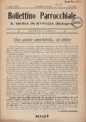 Bollettino parrocchiale di S. Maria in Strada