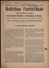 Bollettino mensile della Chiesa Plebana e Arcipretale dei Santi Nicolò e Petronio di Funo