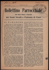 Bollettino mensile della Chiesa Plebana e Arcipretale dei Santi Nicolò e Petronio di Funo