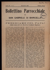 Bollettino parrocchiale di San Gabriele di Baricella