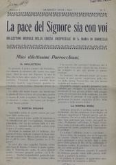 La pace del Signore sia con voi bollettino mensile della Chiesa Arcipretale di S. Maria di Baricella