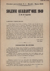 Bollettino parrocchiale di Boschi di Baricella