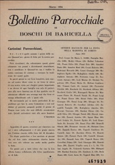 Bollettino parrocchiale di Boschi di Baricella
