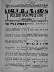 L'Angelo della provvidenza : organo del Collegio diretto dalle Francescane del SS. Sacramento