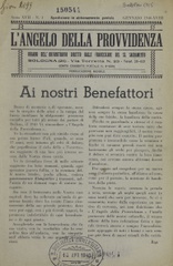 L'Angelo della provvidenza : organo del Collegio diretto dalle Francescane del SS. Sacramento