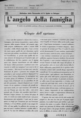 L'angelo della famiglia : periodico mensile della parrocchia di S. Egidio