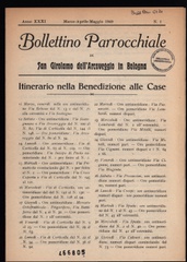 Bollettino parrocchiale di San Girolamo dell'Arcoveggio in Bologna