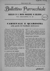 Basilica di S. Maria Maggiore Bologna : bollettino parrocchiale mensile