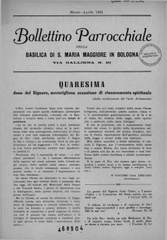 Basilica di S. Maria Maggiore Bologna : bollettino parrocchiale mensile