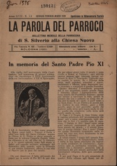 La Voce del parroco : bollettino della Parrocchia di San Silverio