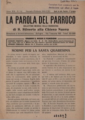 La Voce del parroco : bollettino della Parrocchia di San Silverio