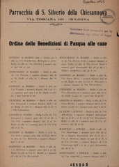 La Voce del parroco : bollettino della Parrocchia di San Silverio
