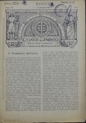 La voce del parroco : bollettino mensile della Parrocchia dei Ss. Vitale ed Agricola