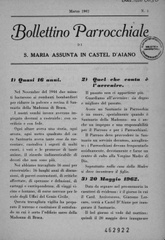 Bollettino parrocchiale di S. Maria Assunta di Castel d'Aiano