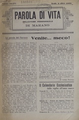 Parola di vita : bollettino parrocchiale di Marano