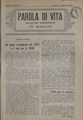 Parola di vita : bollettino parrocchiale di Marano