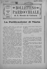 Bollettino parrocchiale di S. Nicolò di Calcara