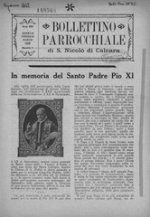 Bollettino parrocchiale di S. Nicolò di Calcara