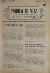 Parola di vita : bollettino parrocchiale di Massa Finalese