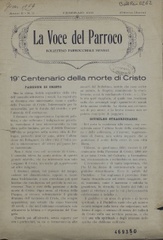 La Voce del Parroco : bollettino parrocchiale mensile
