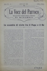 La Voce del Parroco : bollettino parrocchiale mensile
