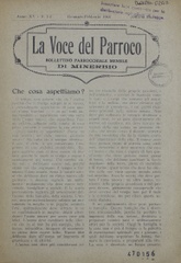 La Voce del Parroco : bollettino parrocchiale mensile