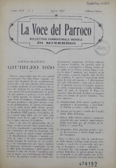 La Voce del Parroco : bollettino parrocchiale mensile