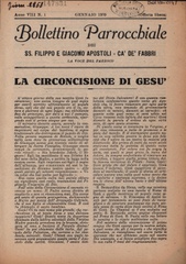 Bollettino parrocchiale dei SS. Filippo e Giacomo Apostoli, Ca' de' Fabbri : la voce del parroco