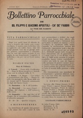 Bollettino parrocchiale dei SS. Filippo e Giacomo Apostoli, Ca' de' Fabbri : la voce del parroco