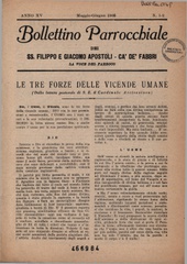 Bollettino parrocchiale dei SS. Filippo e Giacomo Apostoli, Ca' de' Fabbri : la voce del parroco