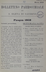Bollettino parrocchiale di S. Elena di Sacerno