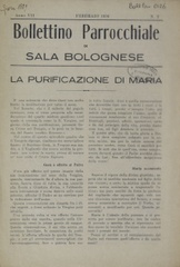 Bollettino parrocchiale di Sala Bolognese