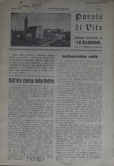 Parola di vita : bollettino parrocchiale di "Le Budrie"