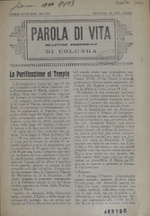 Parola di vita : bollettino parrocchiale di Colunga