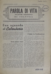 Parola di vita : bollettino parrocchiale di Colunga