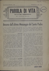 Parola di vita : bollettino parrocchiale di Colunga
