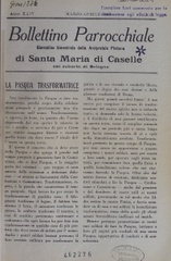Bollettino parrocchiale : giornalino bimestrale della Arcipretale plebana di Santa Maria di Caselle : la Voce del pastore
