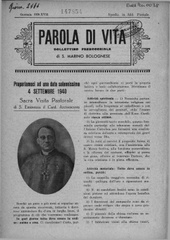 Parola di vita: Bollettino parrocchiale di S. Marino Bolognese