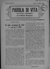 Parola di vita: Bollettino parrocchiale di S. Marino Bolognese