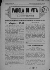 Parola di vita: Bollettino parrocchiale di S. Marino Bolognese