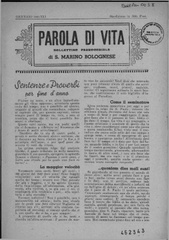 Parola di vita: Bollettino parrocchiale di S. Marino Bolognese