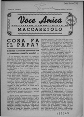 Voce amica : bollettino parrocchiale di Maccaretolo